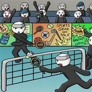 Stick figure badminton