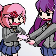 FNF: Natsuki & Yuri Sings Tug-o-War