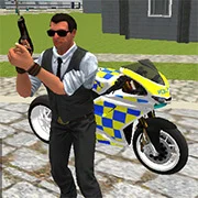 Police Chase Motorbike Driver