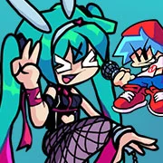 FNF Rabbit Hole with Hatsune Miku & BF