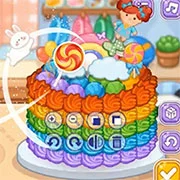 Tiny Baker Rainbow Buttercream Cake